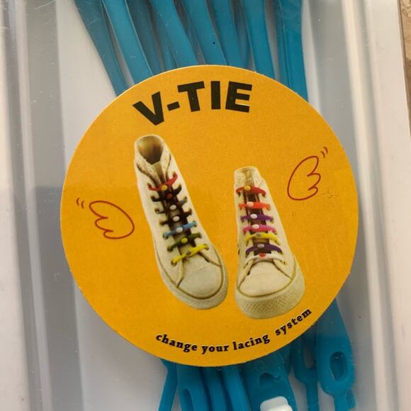 Plastic rubber shoe v- ties - Picture 3 of 3